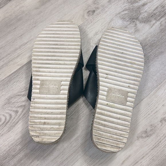 Sam Edelman Women’s Leyton Black Leather Platform Slide Espadrille Sandals / 7 - Picture 7 of 7